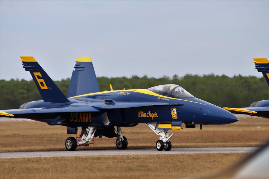Blue Angels jet representing precision and speed in financial execution