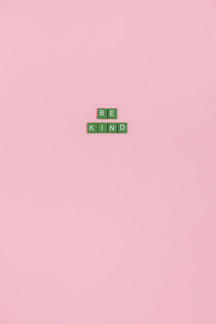 Be Kind concept tiles representing corporate social responsibility